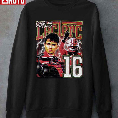 #16 Charles Leclerc Art Bootleg Unisex T-shirt