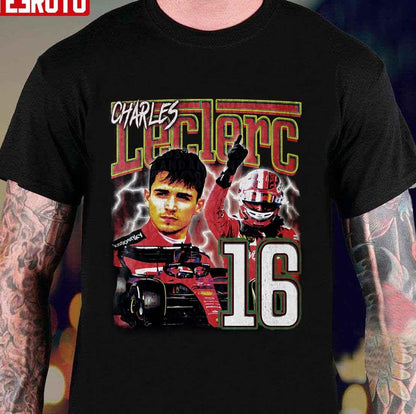#16 Charles Leclerc Art Bootleg Unisex T-shirt