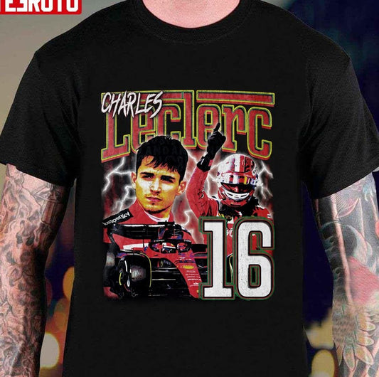 #16 Charles Leclerc Art Bootleg Unisex T-shirt