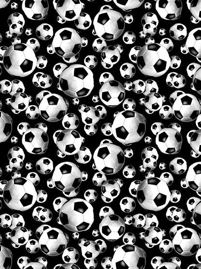 3D look soccer balls pattern
