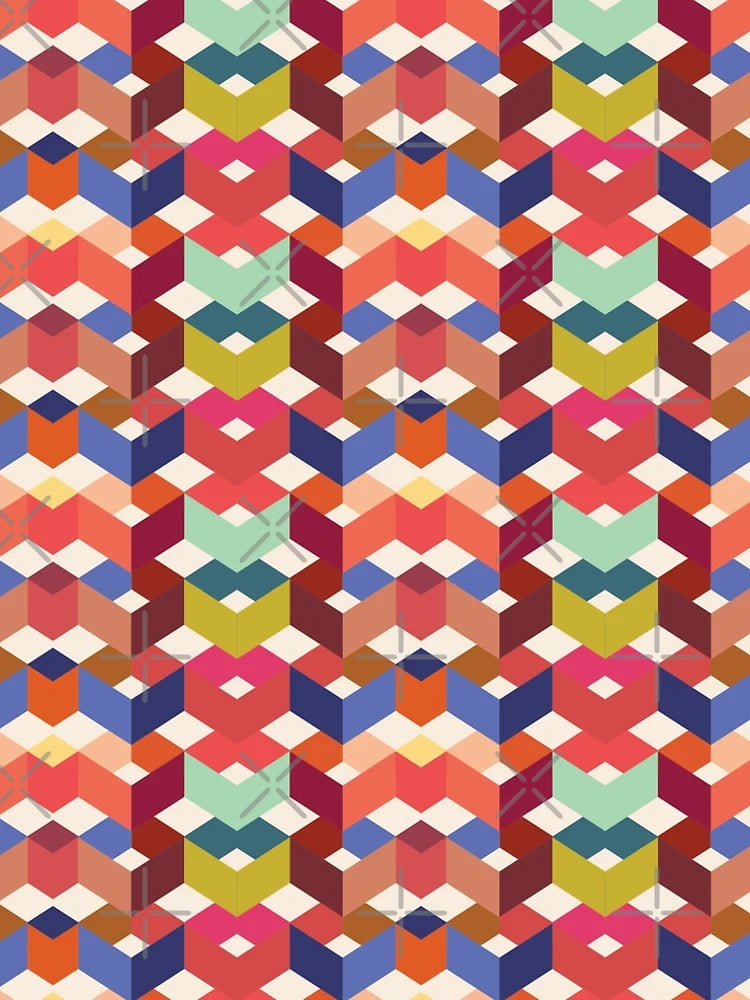 3D Chevron Cube Pattern