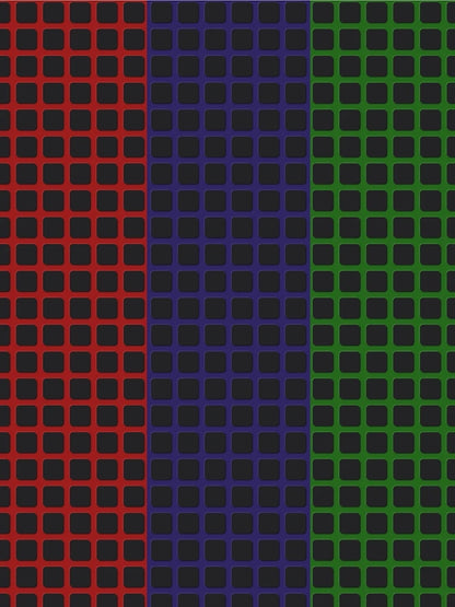 3d Square Pattern on Spartan Crimson, Deep Koamaru and Green Colors