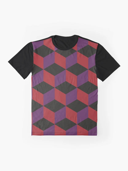 3D Illusion Cubes - Purple, Black, Red