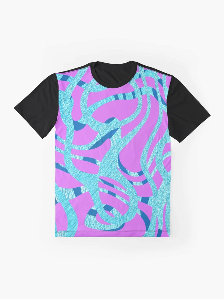 3D blue metallic curves