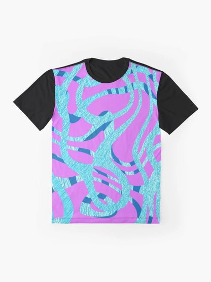 3D blue metallic curves