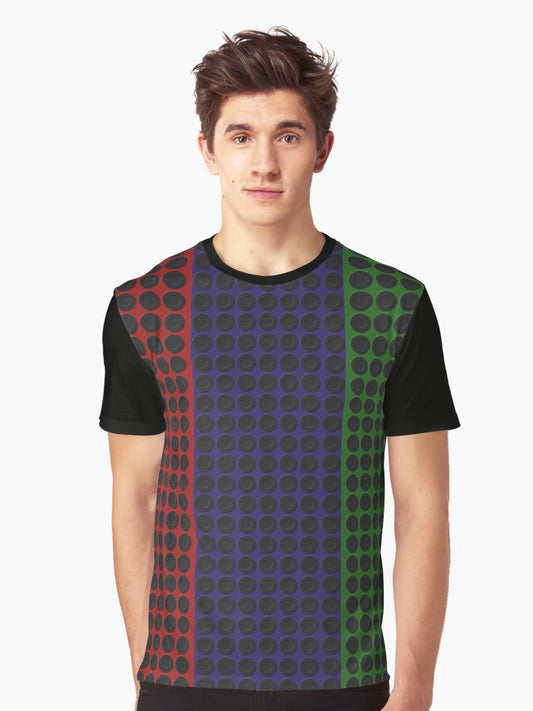 3d Circle Pattern on Spartan Crimson, Deep Koamaru, Green