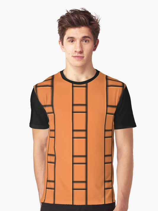 3D Orange Geometric Abstract Pattern