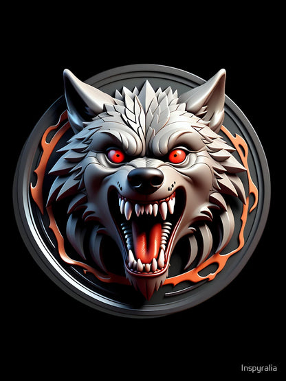 3D terrifying wolf