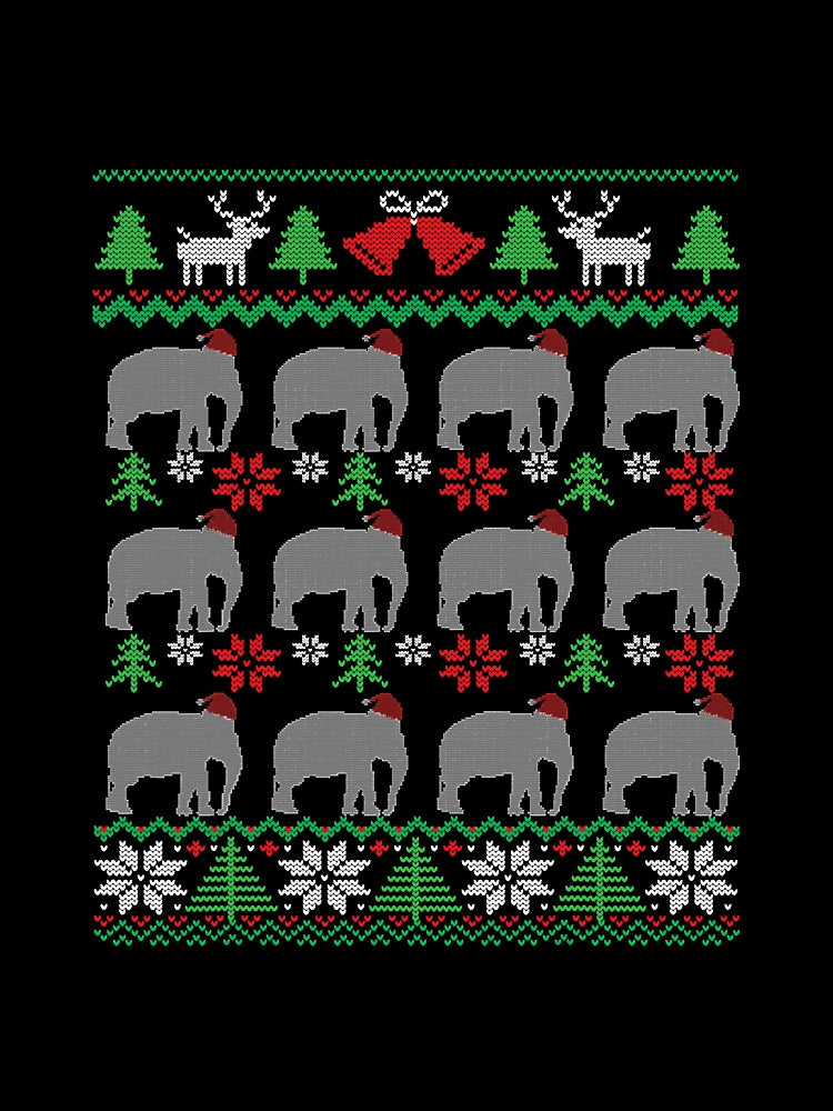 Elephant Santa Ugly Christmas Elephant