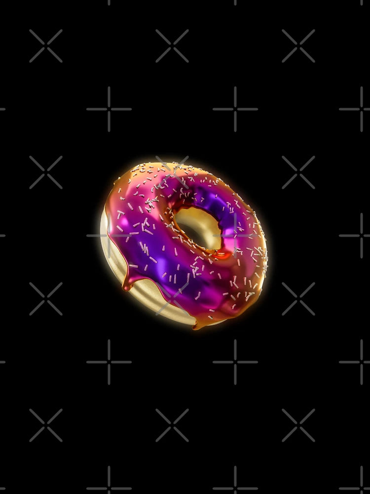 3d chrome donut