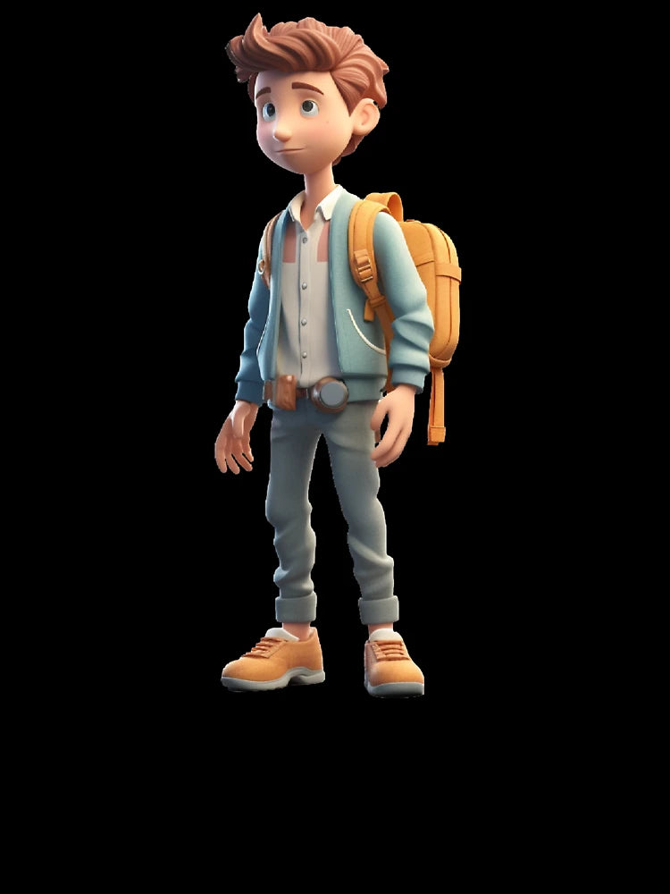 3D character in Notion style, with a vibrant personality