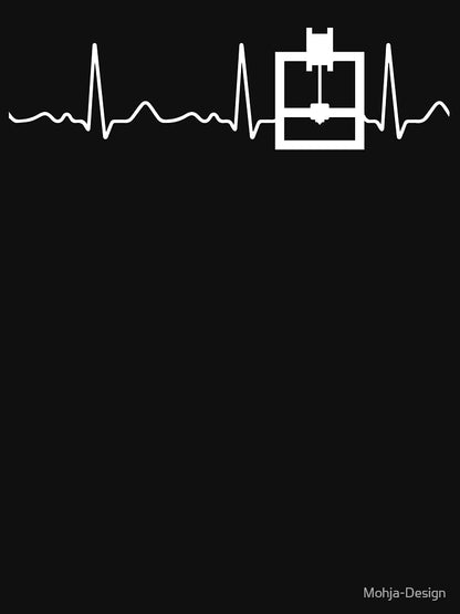 3D printer - heartbeat, pulse, heart line, ECG