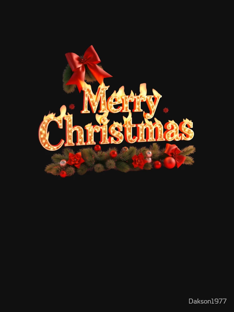 Elegant Merry Christmas Design with Red Bow