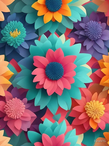 3D flowers Pattern