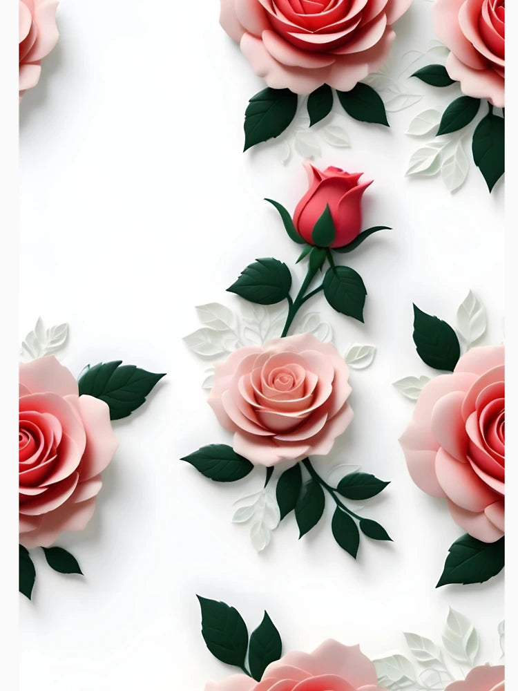 3D Red rose