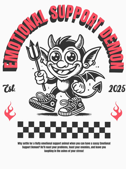 Emotional Support Demon Funny Stress Relief Humor