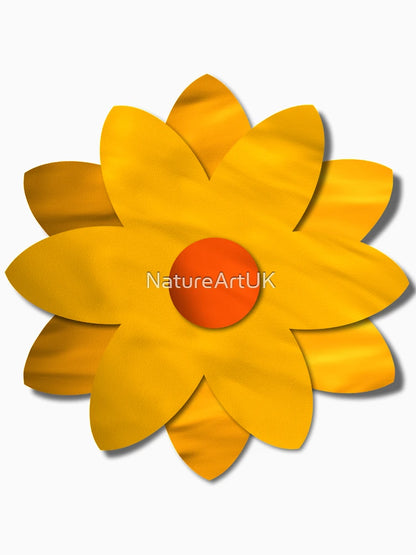 3D Orange Flower