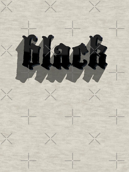 3D typography with a 'Black' shadow