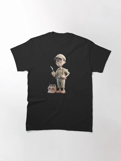 3D character in Notion style, with a vintage look