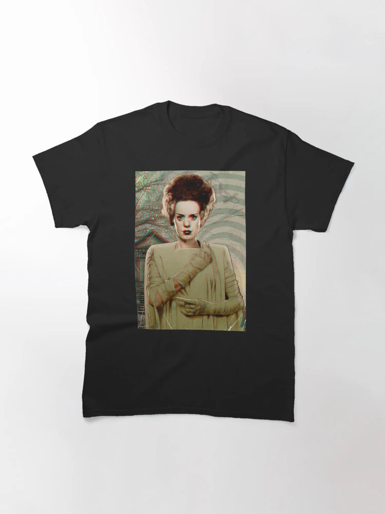 Elsa Lanchester as the Bride of Frankenstein Anaglyph 3d illustration
