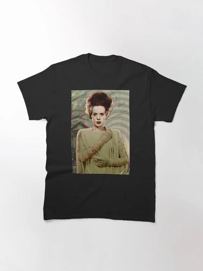 Elsa Lanchester as the Bride of Frankenstein Anaglyph 3d illustration