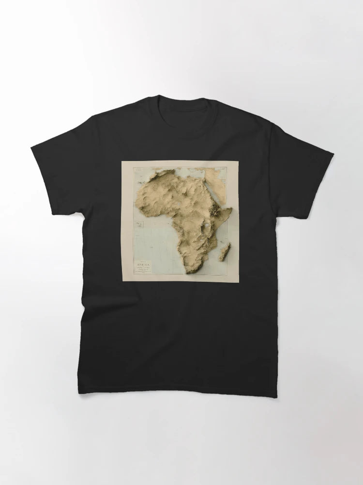 1884 Africa Relief Map 3D Digitally-Rendered
