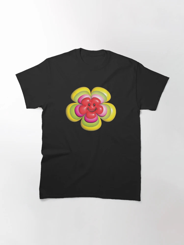 3d flower smiley face, multi-layered flowers.