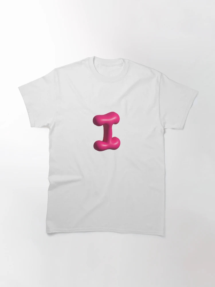 3D Pink Jelly Letter I – Glossy Bubble Alphabet Art