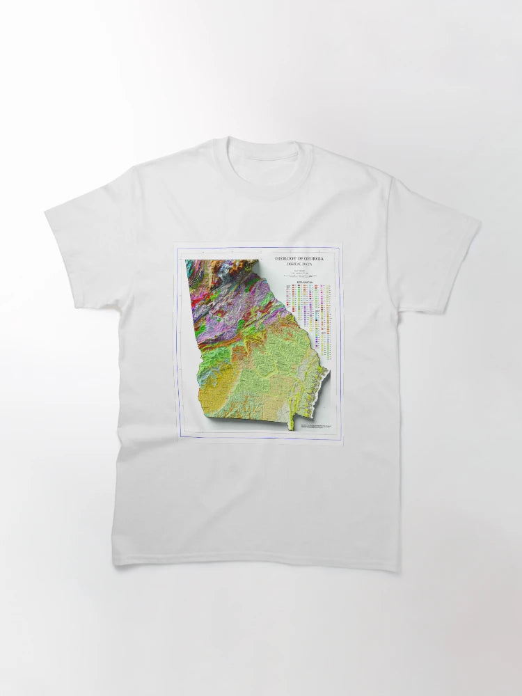 1976 Geological map of Georgia digitally-rendered