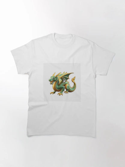 Emerald and Gold Dragon Sculpture