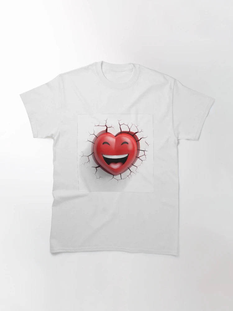 3D Smiling Heart in a Wall Hole