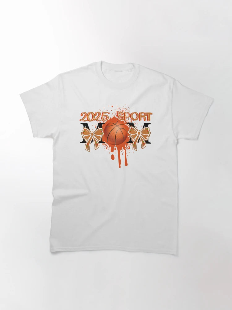 2025 Basketball Sport Mom Festive Gingerbread Bow Design