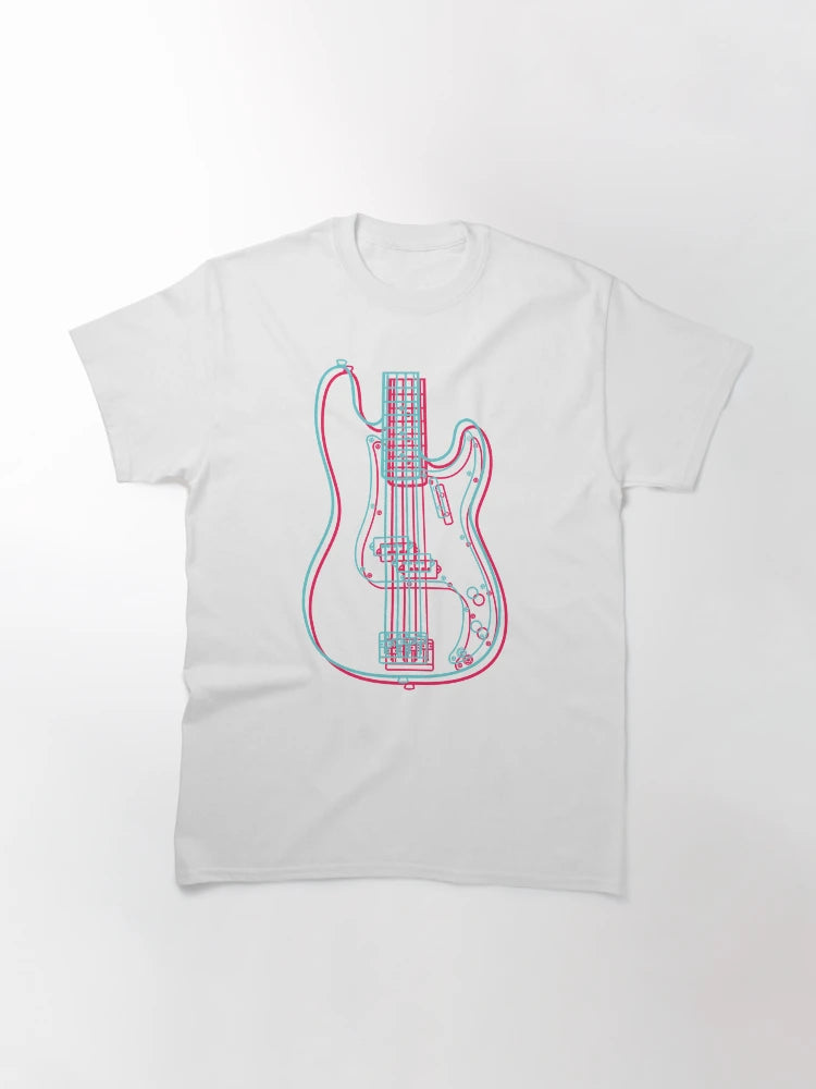 3D P-Style Bass Guitar Body Outline