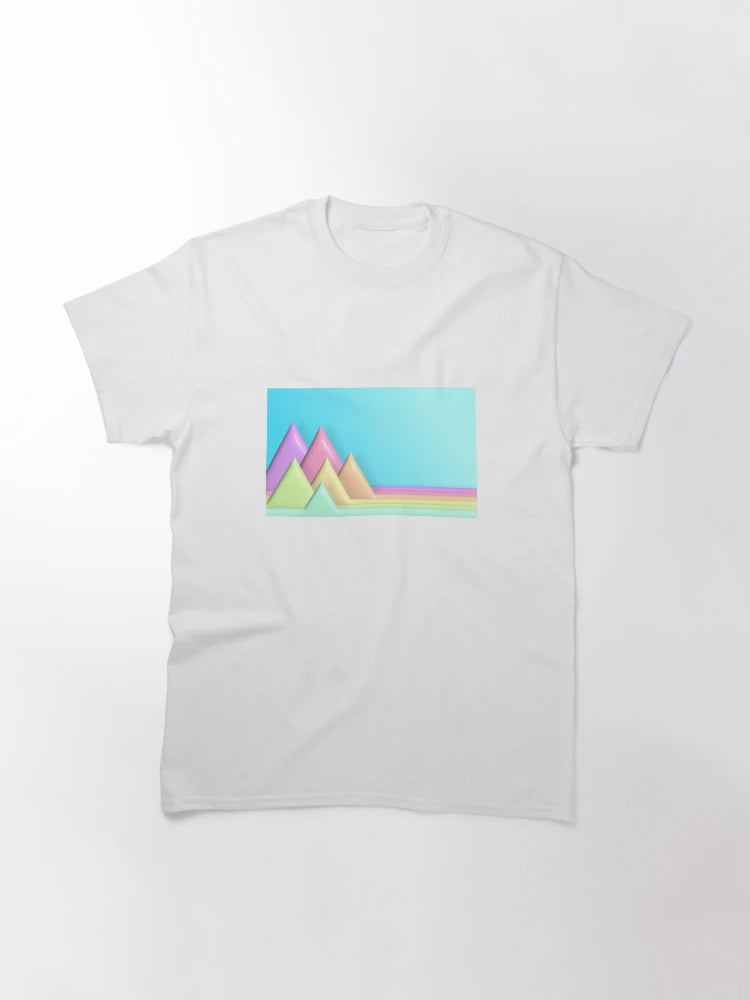 3D triangle pastel color background.