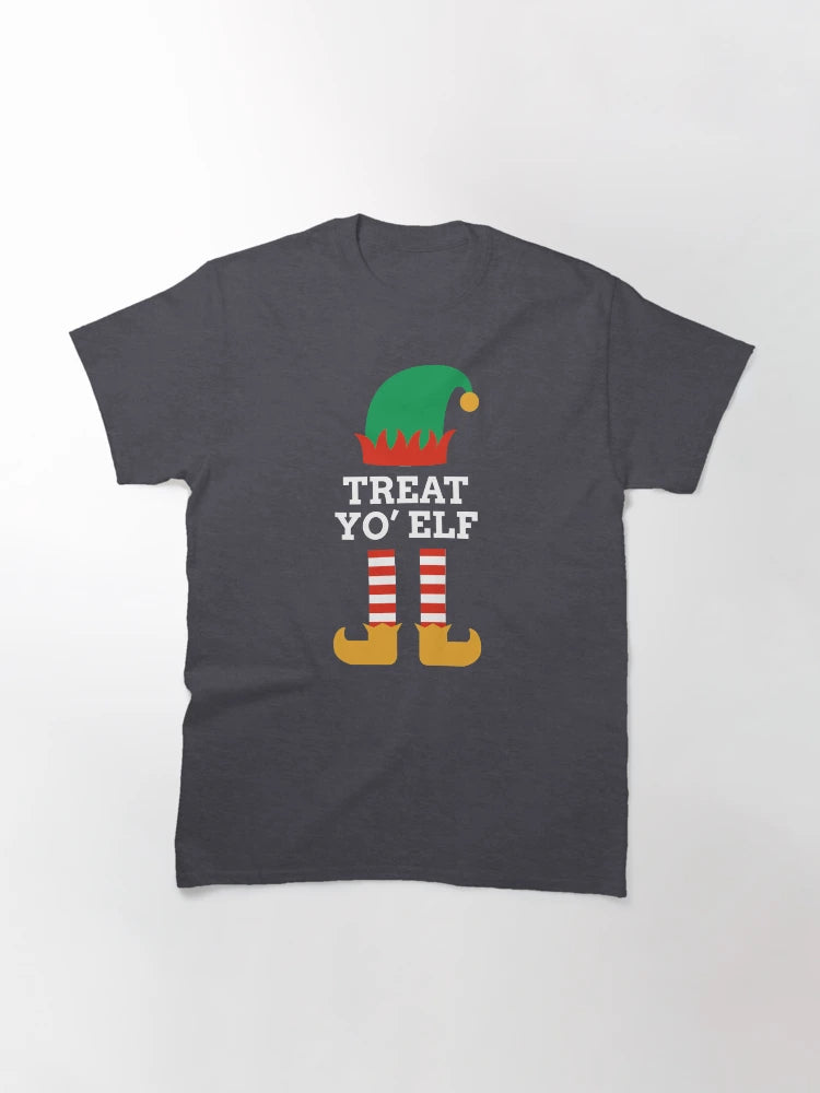 Elf Treat Yo' Self Christmas Treat Yo' Elf Holiday Santa's Helpers Funny Pun Joke Elves
