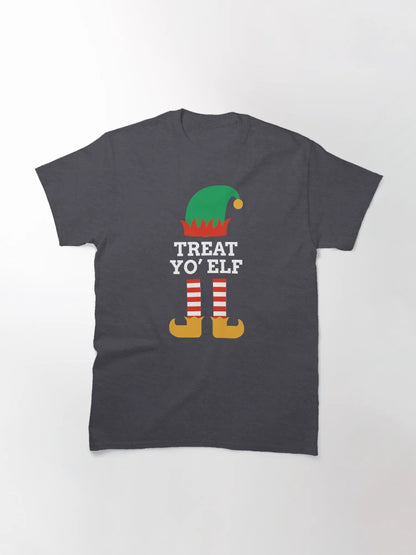 Elf Treat Yo' Self Christmas Treat Yo' Elf Holiday Santa's Helpers Funny Pun Joke Elves