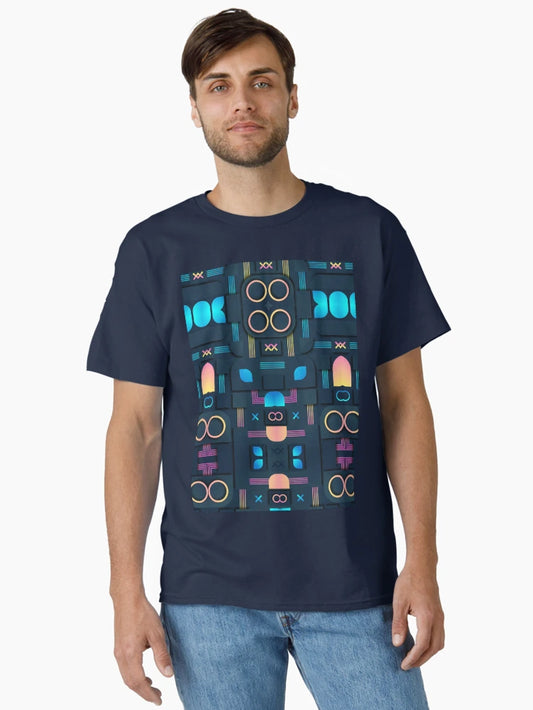 3D Shapes with Dark Blue Background New Design