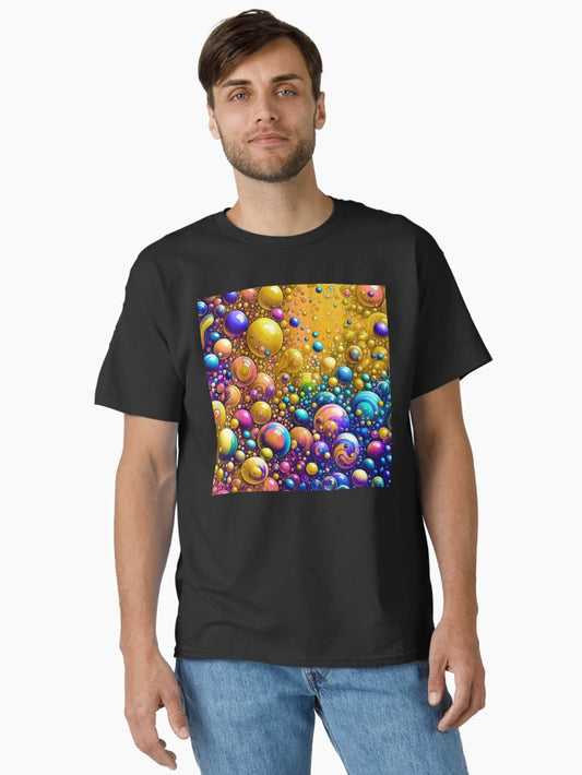 3D-Style Fantasy Neon-Colored Marbled Bubbles Abstract Designs