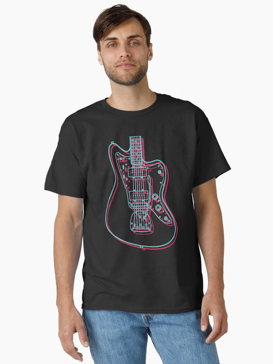 3D Offset Style Electric Guitar Body Outline