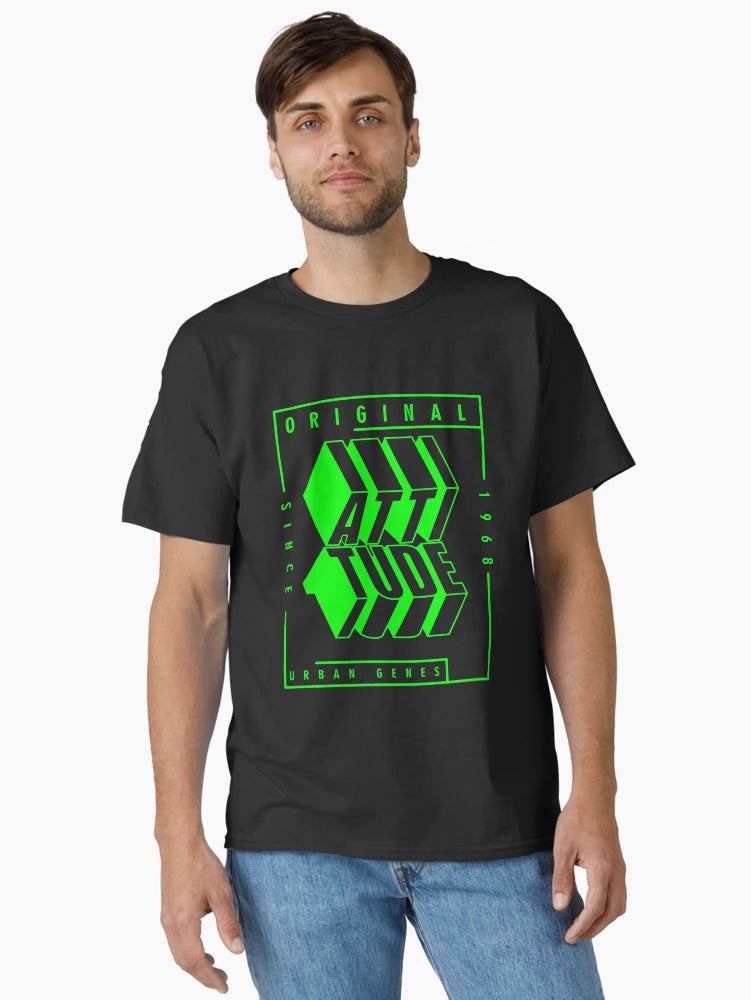 3d typography Original Attitude urban denim