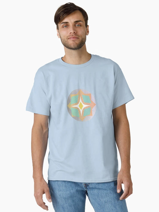 3D Polka Grey Orange Blue