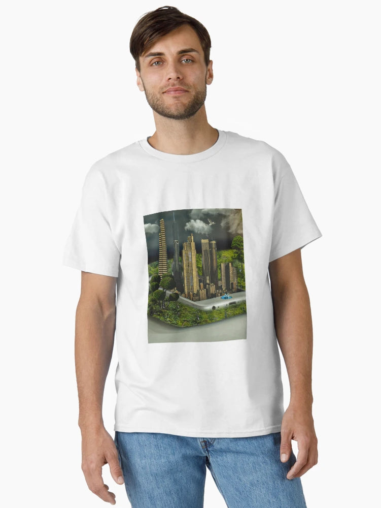 3D Green City Phone Photo Manipulation
