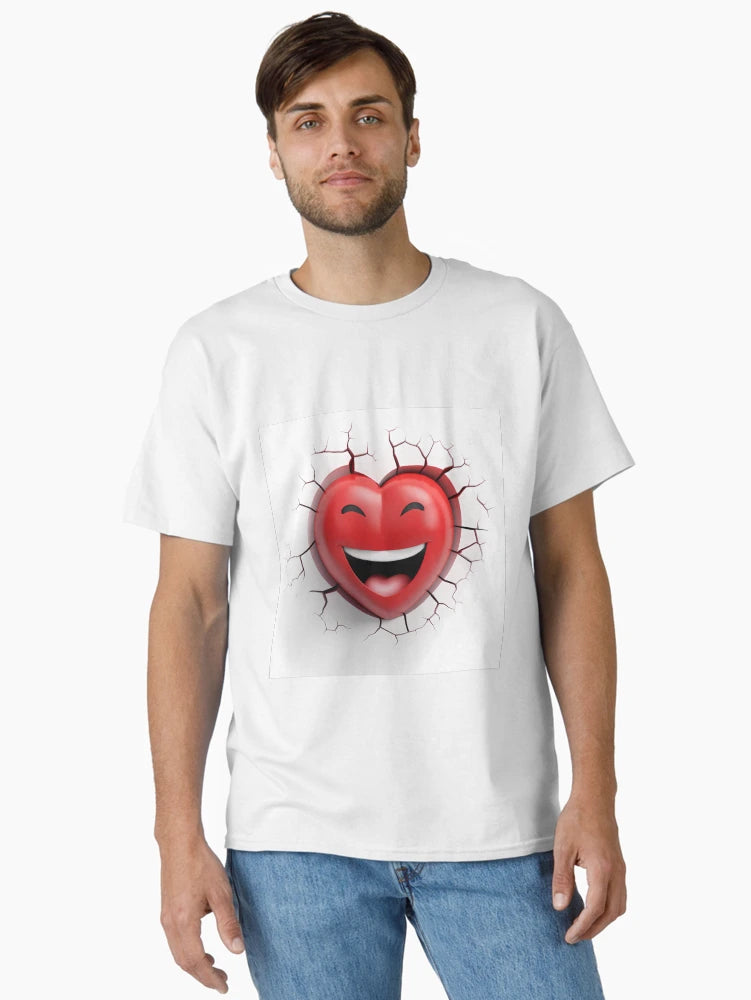 3D Smiling Heart in a Wall Hole