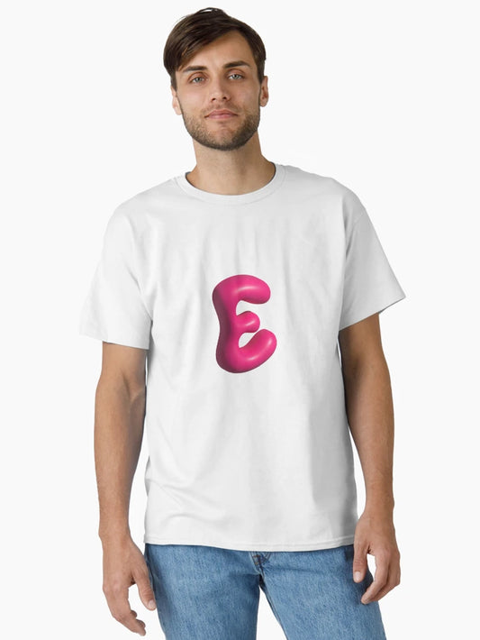 3D Pink Jelly Letter E – Glossy Bubble Alphabet Art