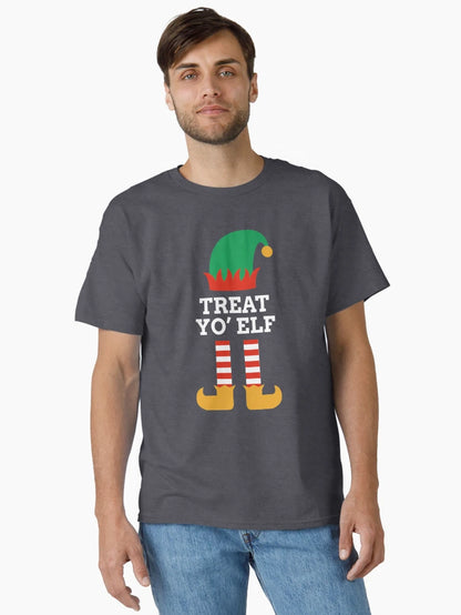 Elf Treat Yo' Self Christmas Treat Yo' Elf Holiday Santa's Helpers Funny Pun Joke Elves