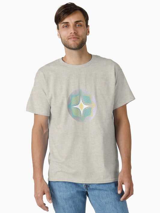 3D Polka Green Grey Yellow