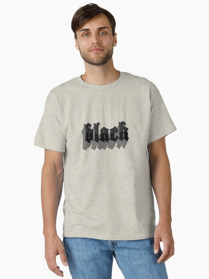3D typography with a 'Black' shadow