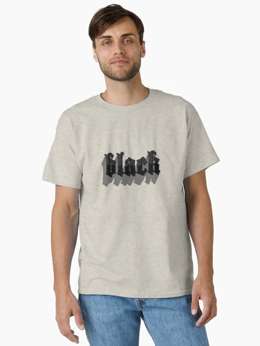 3D typography with a 'Black' shadow