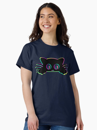 3D Spooky Cat. Holo glitch effect