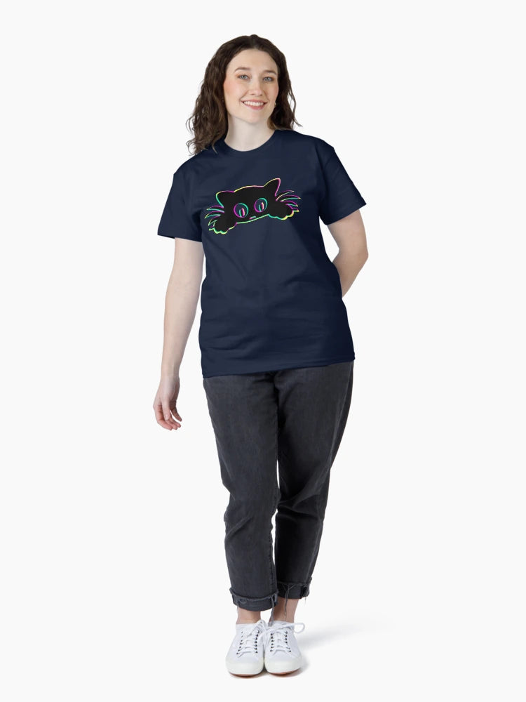 3D Spooky Cat. Holo glitch effect